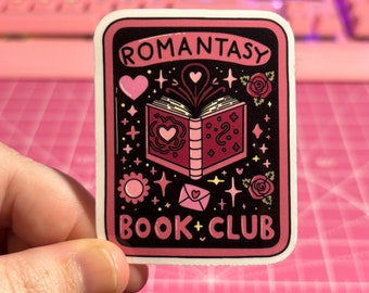 Romantasy Book Club Sticker , Bookish Sticker , Smut Sticker , Spicy Reader Sticker , Romance Reader , Book Club Sticker , Book Sticker