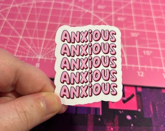 Anxious Sticker , Anxiety Sticker , Mental Health Sticker , Introvert Sticker , Introverted Sticker , Gifts For Introverts , Mental Health