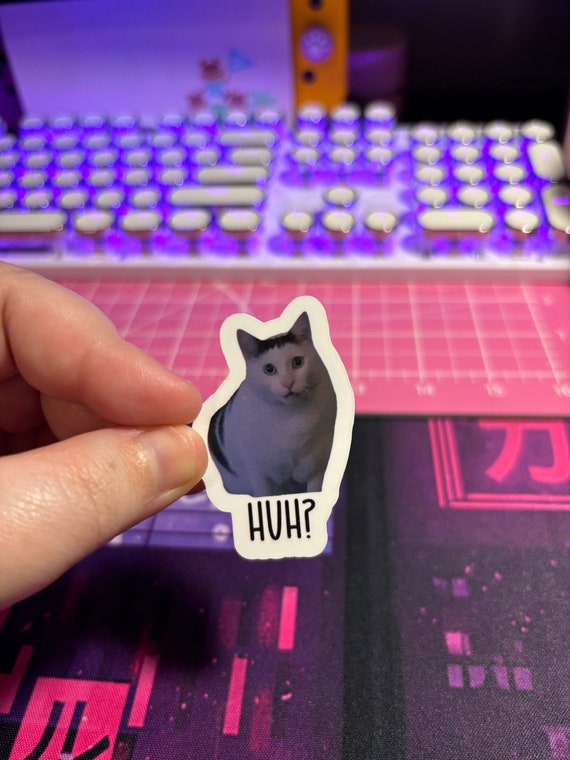 Huh Cat Meme Sticker , Huh Cat Sticker , Meme Cat Sticker , Cat Meme Sticker , Cat Sticker , Meme Sticker , Confused Cat Sticker