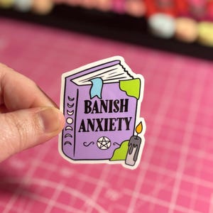 Banish Anxiety Sticker , Mental Health Sticker , Introvert Sticker , Anxiety Sticker , Gifts For Introverts , Mental Health , Witchy Sticker