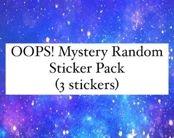 Oops Mystery Sticker Pack , Mystery Sticker Pack , Mystery Sticker Bundle , Miscut Stickers , Imperfect Stickers , Sticker Pack , Grab Bag