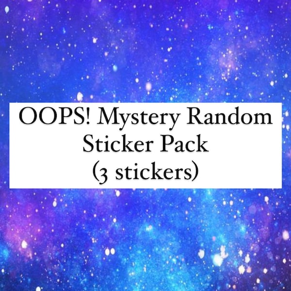 Oops Mystery Sticker Pack , Mystery Sticker Pack , Mystery Sticker Bundle , Miscut Stickers , Imperfect Stickers , Sticker Pack , Grab Bag