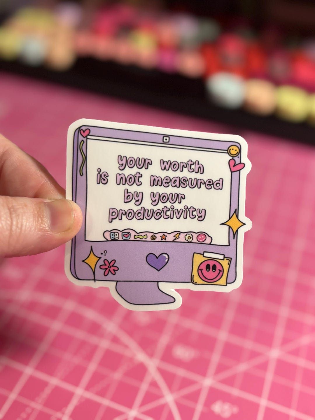 Your Worth is Not Measured by Your Productivity Sticker , Positivity ...