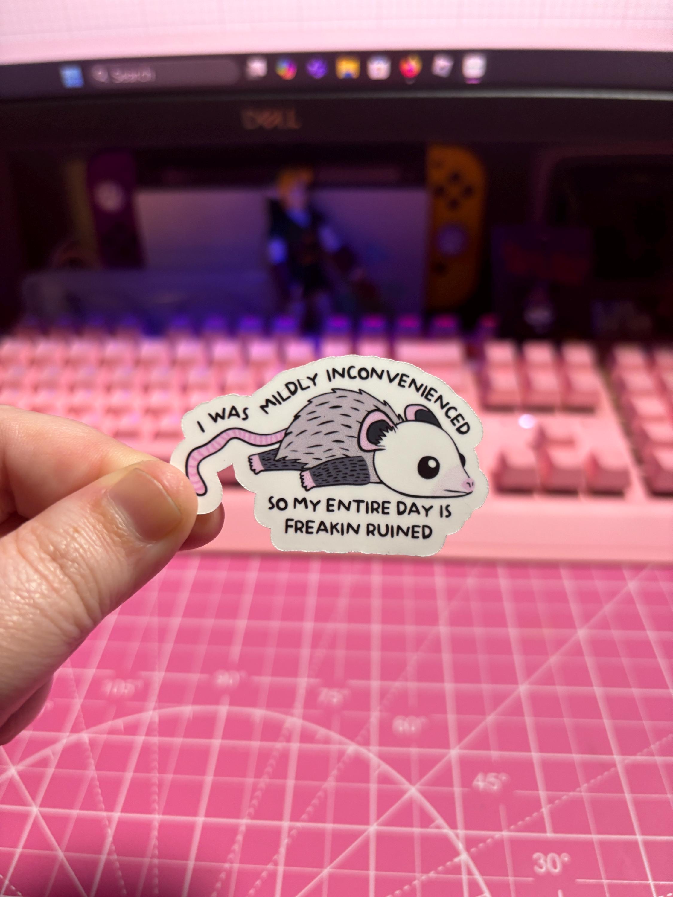 Opossum Sticker , Funny Opossum Sticker , Cute Opossum Sticker , Mental ...