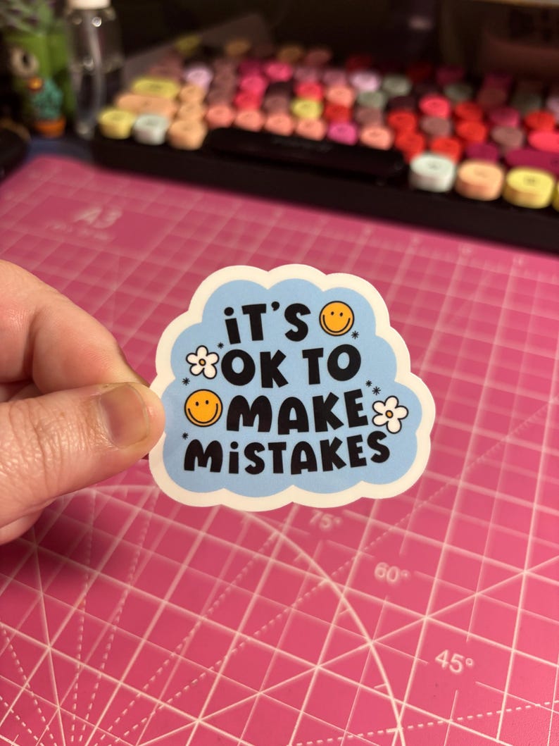 Past Mistake Visualization Sticker It’s Ok to Make Mistakes Sticker , Inspirational Sticker , Positive ...