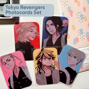Cartes photo Tokyo Revengers Manjiro Sano Draken Baji Chifuyu Kazutora