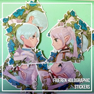 Frieren Anime Holographic Stickers Himmel & Frieren // Sousou no Frieren