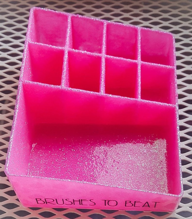 Pink Glitter Storage Organizer bathroom traydesk Etsy