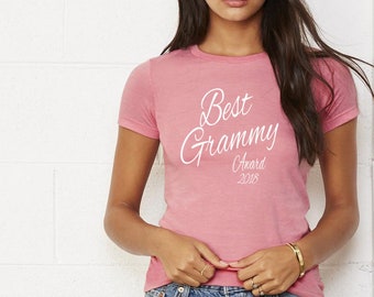 Best Grammy Award 2018 Mothers Day Grandmas Grammy Design Ladies Unisex Cotton Tshirt Best Grammy Ever Award Tee Mother's Day T Shirt Top