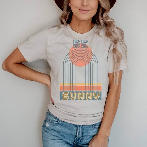 Retro Be Sunny  | Boho Tshirt | Modern Abstract Shirt | Minimalist Tshirt  | Women's Tees | Boho