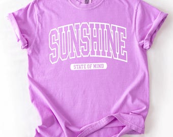 Sunshine State of Mind Comfort Colors Tee Summer Beachy Graphic