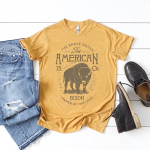 American Bison Tee | Dad Tee | Fathers Day | Outdoor Tees | Adventurer Shirt | Graphic Tee | Tees for Dads | Fathers Day Gift | Buffalo Tee