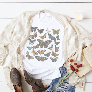 Vintage Butterfly Collage © | Butterfly Lover Tee | Papillion Tee | Graphic Tee | Vintage Tees | Boho Style | Insect Shirt | Shirt