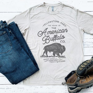 American Buffalo Tee Dad Tee Fathers Day Outdoor Tees Adventurer Shirt ...