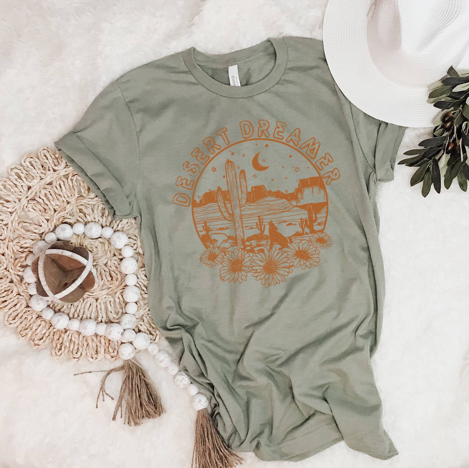 Desert Dreamer Graphic Tee Desert Vibes Tee L Mom Mom Tee | Etsy