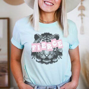 Fierce Tiger Tee | Retro Boho Tshirt | Modern Abstract Shirt | Minimalist Tshirt  | Boho Tiger Tee | Safari Animal Shirt