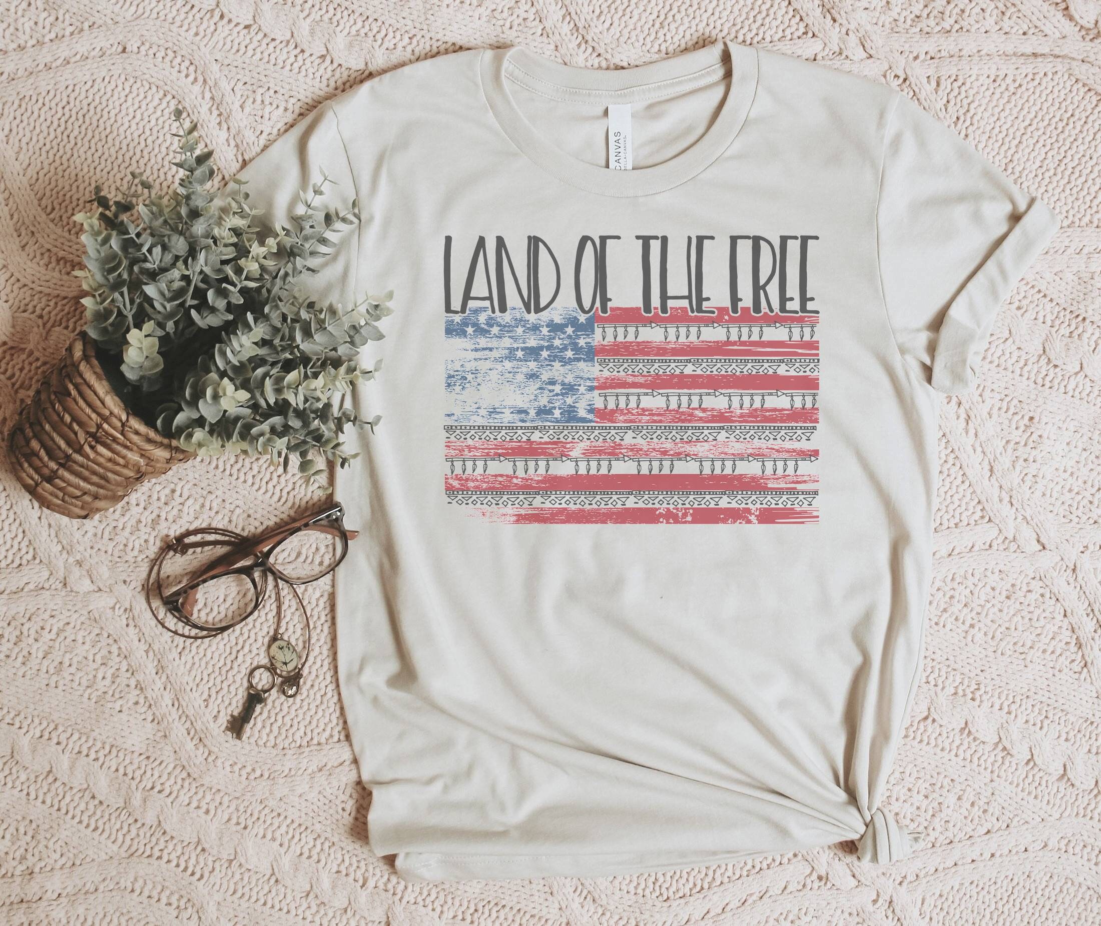 Land of the Free American Flag Tee 