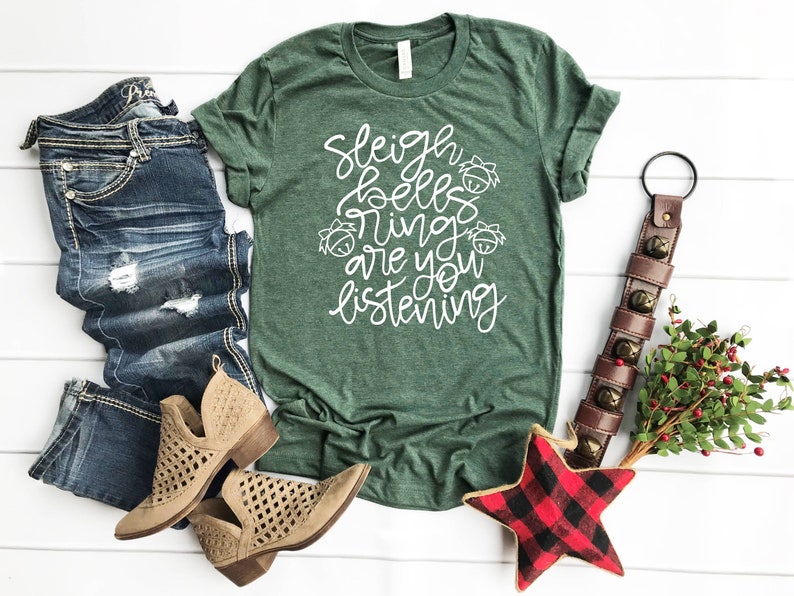 Sleigh Bells Ring Cute Winter Christmas Song Shirt Shirts | Etsy