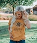 Bee Happy | Be Happy Shirt | Mom LIfe | Mom Tee | Graphic Tee | Southern Sayings | Happiness Matters | Be Nice | Honey Bee Shirt 
