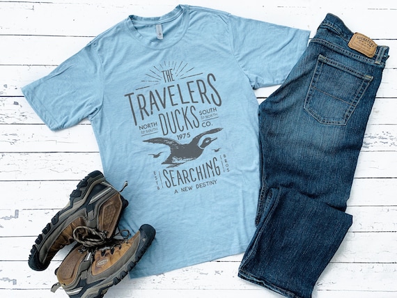 Traveling Duck Dad Tee Fathers Day Outdoor Tees | Etsy