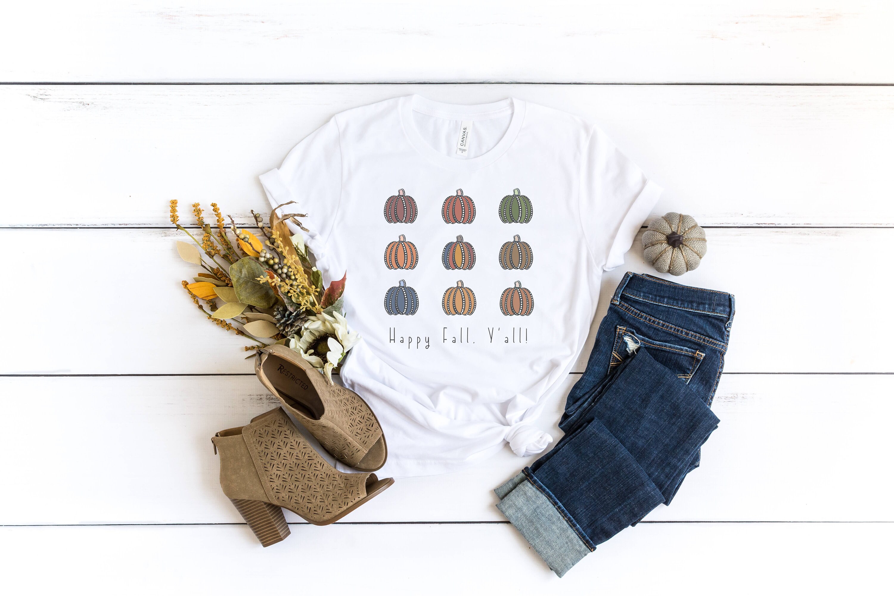Happy Fall Y'all Pumpkin Patch Cute Fall Shirt Fall - Etsy
