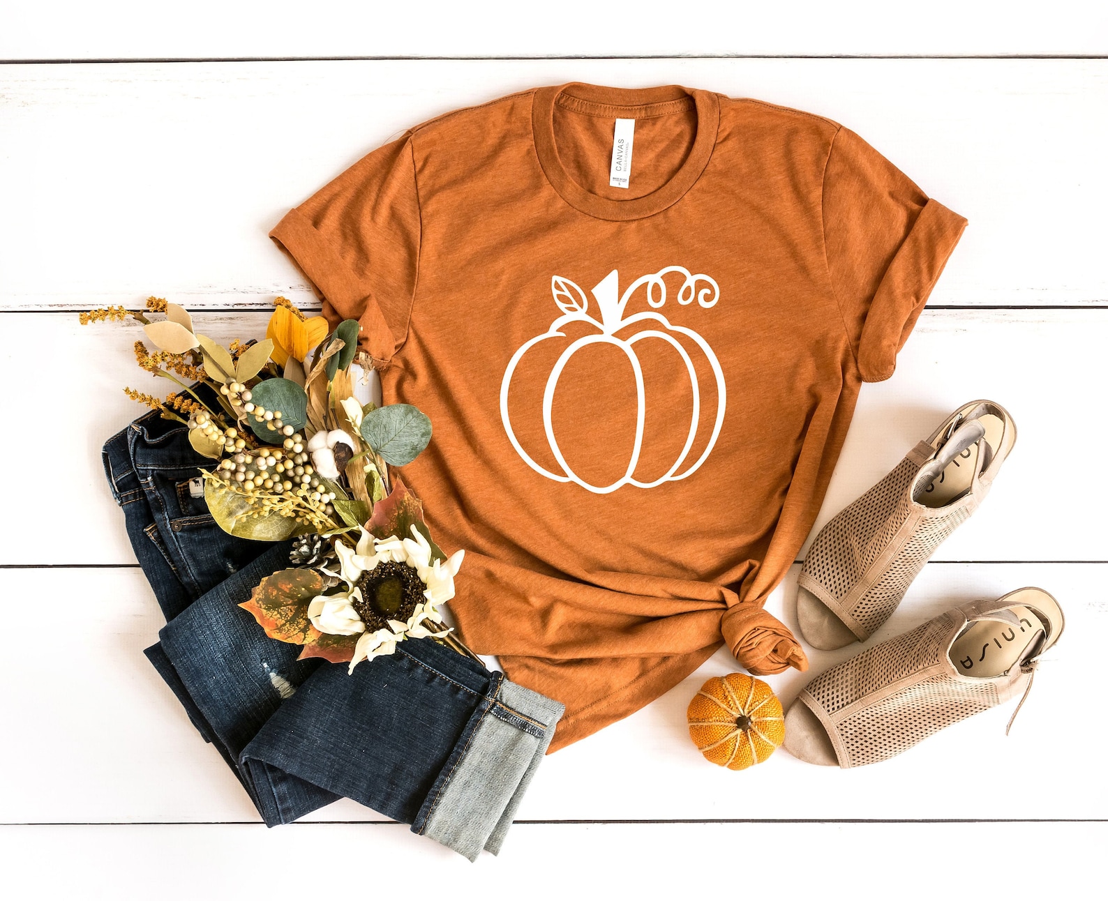 Pumpkin Shirt Pumpkin Outline Tee Cute Fall Shirts - Etsy