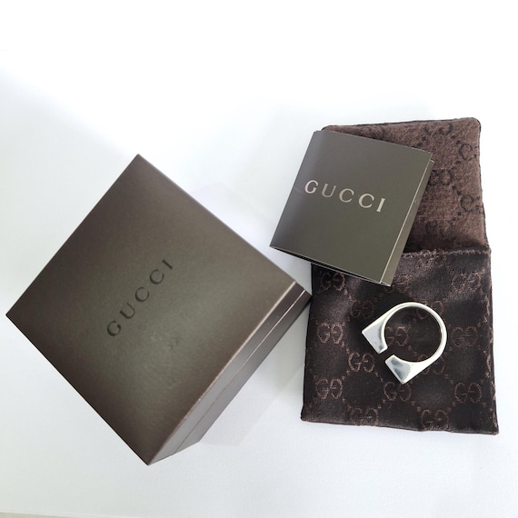 Gucci Solid Silver Hallmarked Ring - image 16