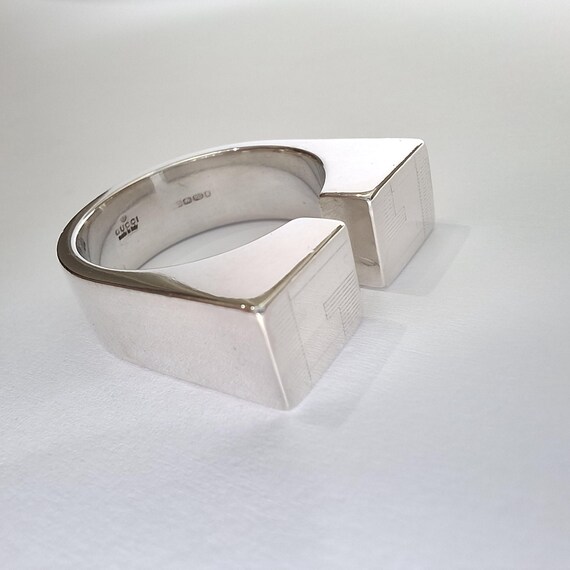Gucci Solid Silver Hallmarked Ring - image 11
