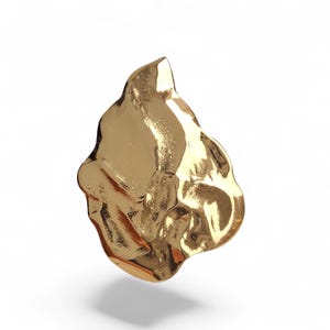 Vintage Yves Saint Laurent YSL Gold Leaf Pin Brooch