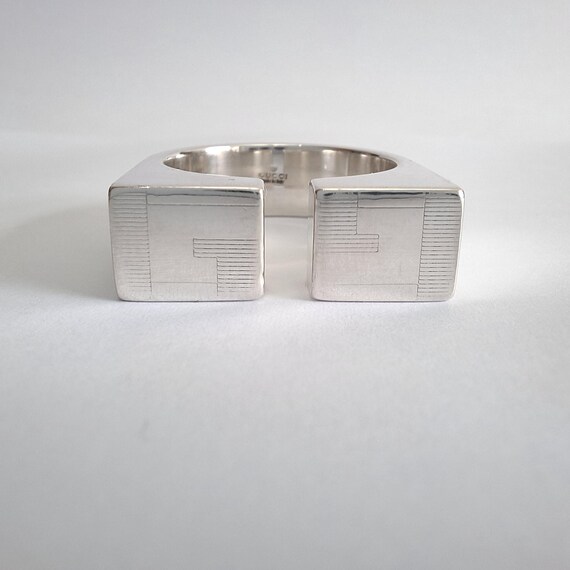 Gucci Solid Silver Hallmarked Ring - image 5