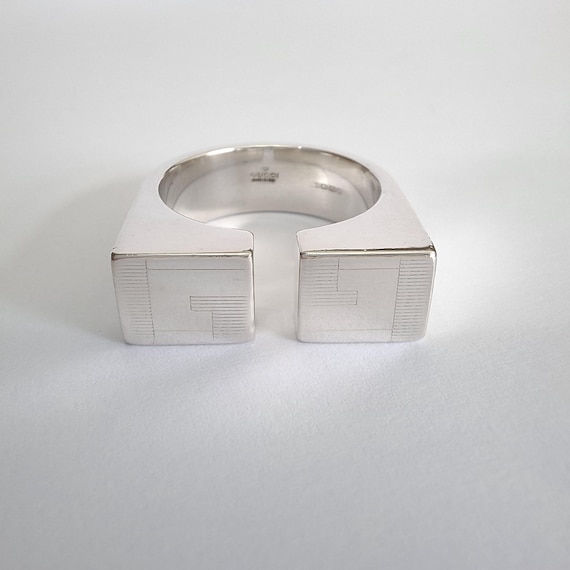 Gucci Solid Silver Hallmarked Ring - image 14
