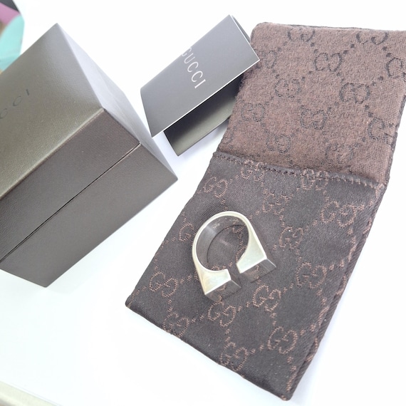 Gucci Solid Silver Hallmarked Ring - image 6