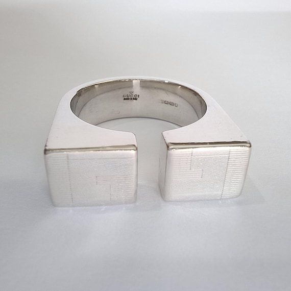 Gucci Solid Silver Hallmarked Ring - image 10