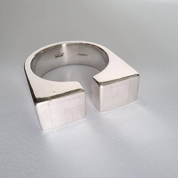 Gucci Solid Silver Hallmarked Ring - image 7