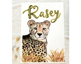 Cheetah Name Print