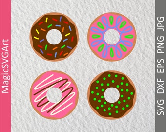 Sprinkle Donut Doughnut svg, eps, png, dxf, Donut, Donut Cut file, Donut cutting file, Silhouette Cricut Vinyl Design