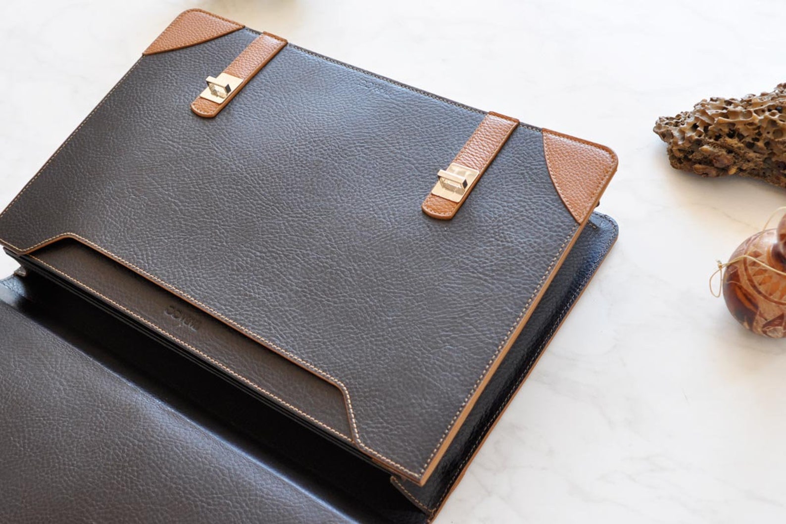 Leather Briefcase Men and Women, BROWN Leather Satchel, Lawyers Bag