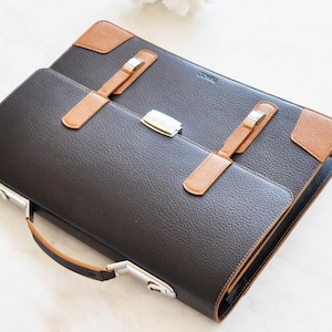 Brown Leather Briefcase: Handmade Italian Leather Satchel, Lawyers Bag