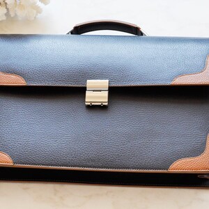 Brown Leather Briefcase: Handmade Italian Leather Satchel, Lawyers Bag