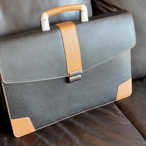 Handmade Brown Leather Briefcase: Classic Italian Satchel, Lawyers Bag