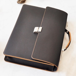 Brown Leather Briefcase: Handmade Italian Satchel, Lawyers Bag