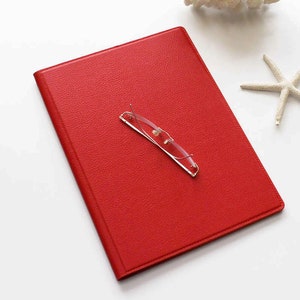Lederen Portfolio Rood voor mannen en vrouwen, Lederen Organisator, Business Organizer, Kerstcadeau, Klassieke Documentenmap Italiaans - 20604