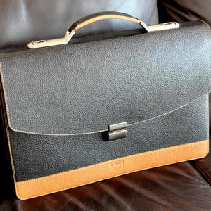 Brown Leather Briefcase: Italian Calfskin Satchel, Lawyers Bag
