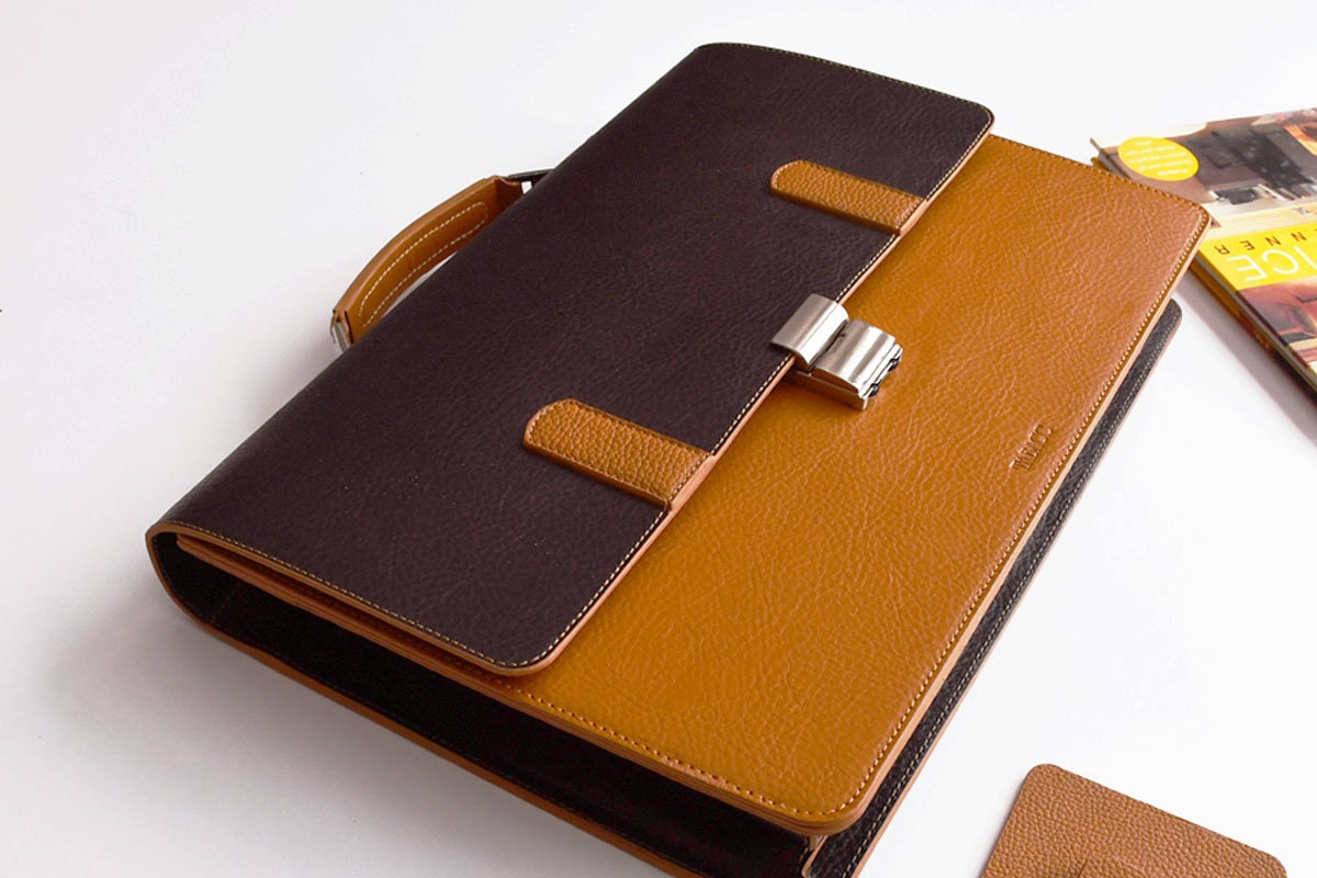 Leather Briefcase Men and Women CAMEL Brown Leather Satchel Etsy