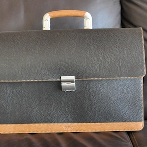 Brown Leather Briefcase: Handmade Italian Calfskin Satchel