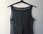 Black Fishnet Tank Top Tunic
