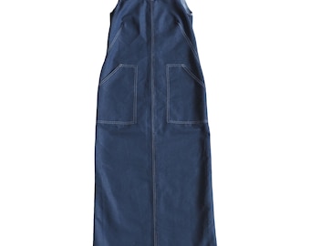 JEAN PAUL GAULTIER - Bata larga de jean foncé