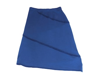 ISSEY MIYAKE - Asymmetrische koningsblauwe midirok