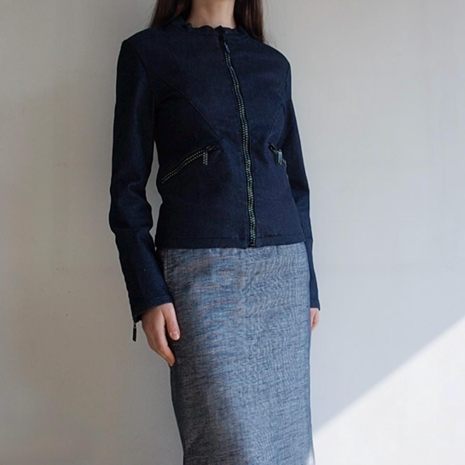 ジャケット・アウター 00s Archive KATHARINE HAMNETT Jacket M Katharine Hamnett - 2000s Archive Dark Denim Jacket With Large