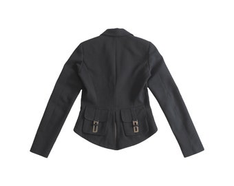 DIRK BIKKEMBERGS - Black Tailored Vest with Metal Details